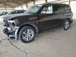 Vehiculos salvage en venta de Copart Phoenix, AZ: 2017 Infiniti QX80 Base