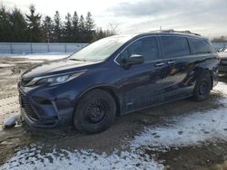 Toyota salvage cars for sale: 2021 Toyota Sienna LE