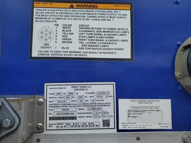 2021 Great Dane CLA-1204-02036 DRY Van Trailer