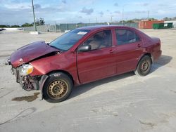 Toyota Corolla salvage cars for sale: 2004 Toyota Corolla CE