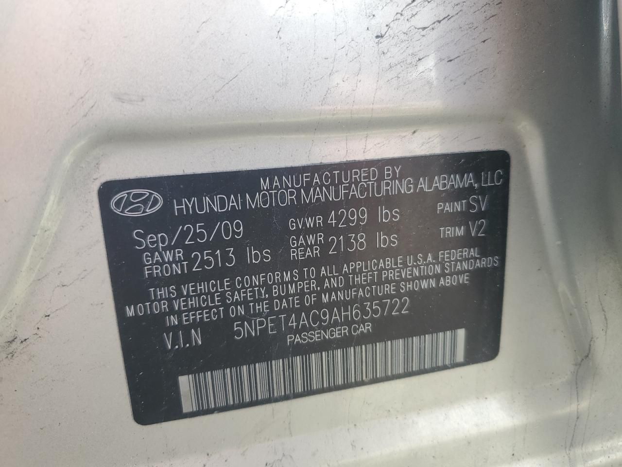 2010 Hyundai Sonata gls