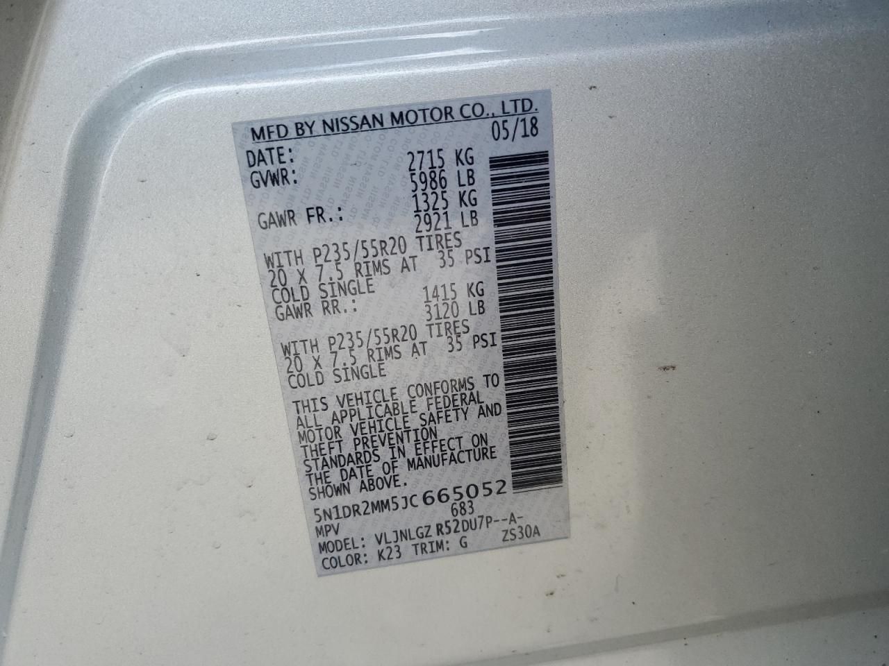 2018 Nissan Pathfinder s