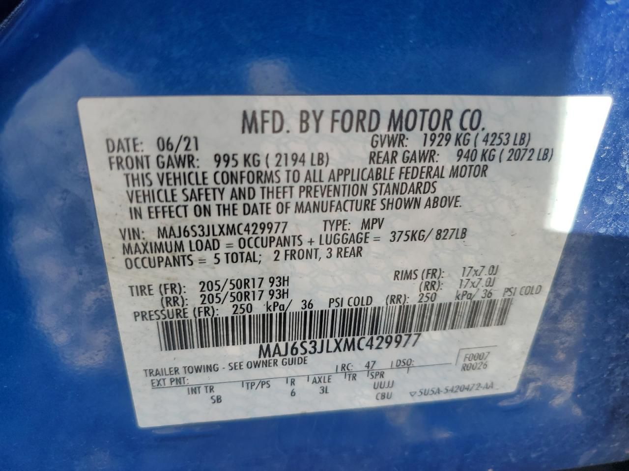 2021 Ford Ecosport ses