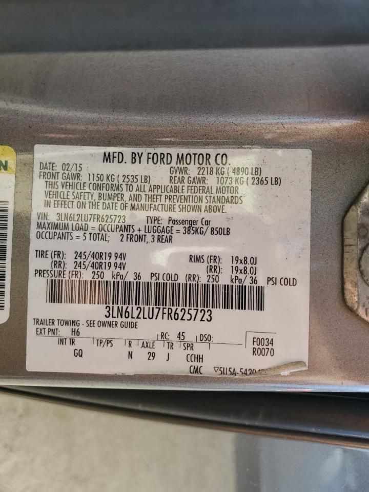 2015 Lincoln Mkz Hybrid