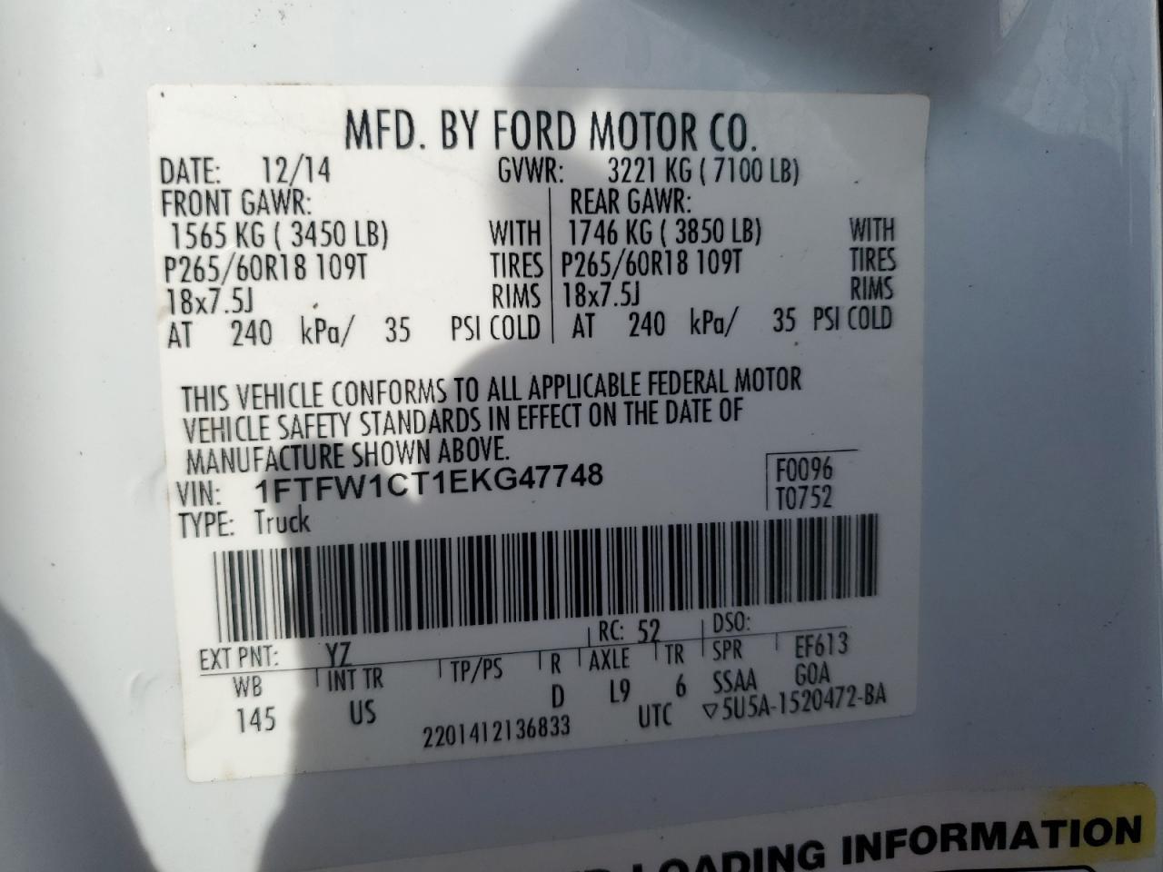 2014 Ford F150 Supercrew