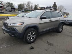 Jeep Cherokee salvage cars for sale: 2017 Jeep Cherokee Trailhawk