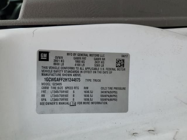2017 Chevrolet Express G2500