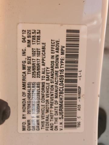 2012 Honda Cr-v exl