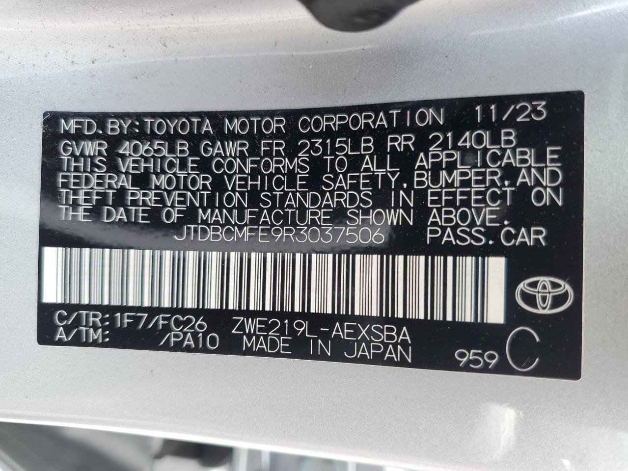 2024 Toyota Corolla le