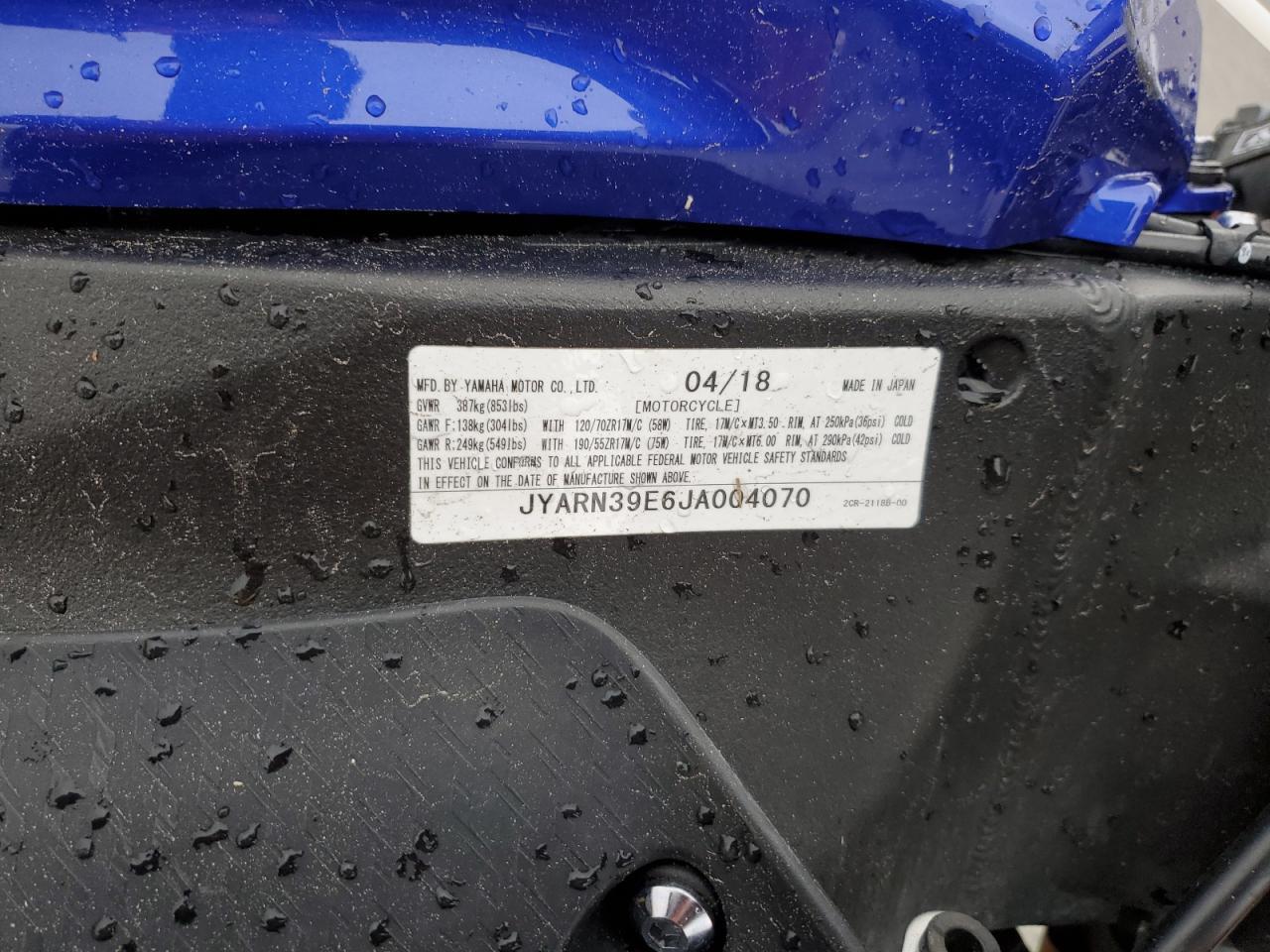 2018 Yama YZFR1