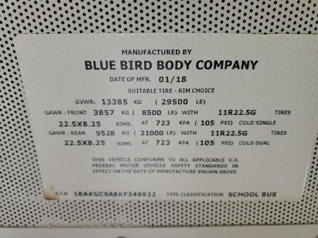 2017 Blue Bird School Bus / Transit Bus