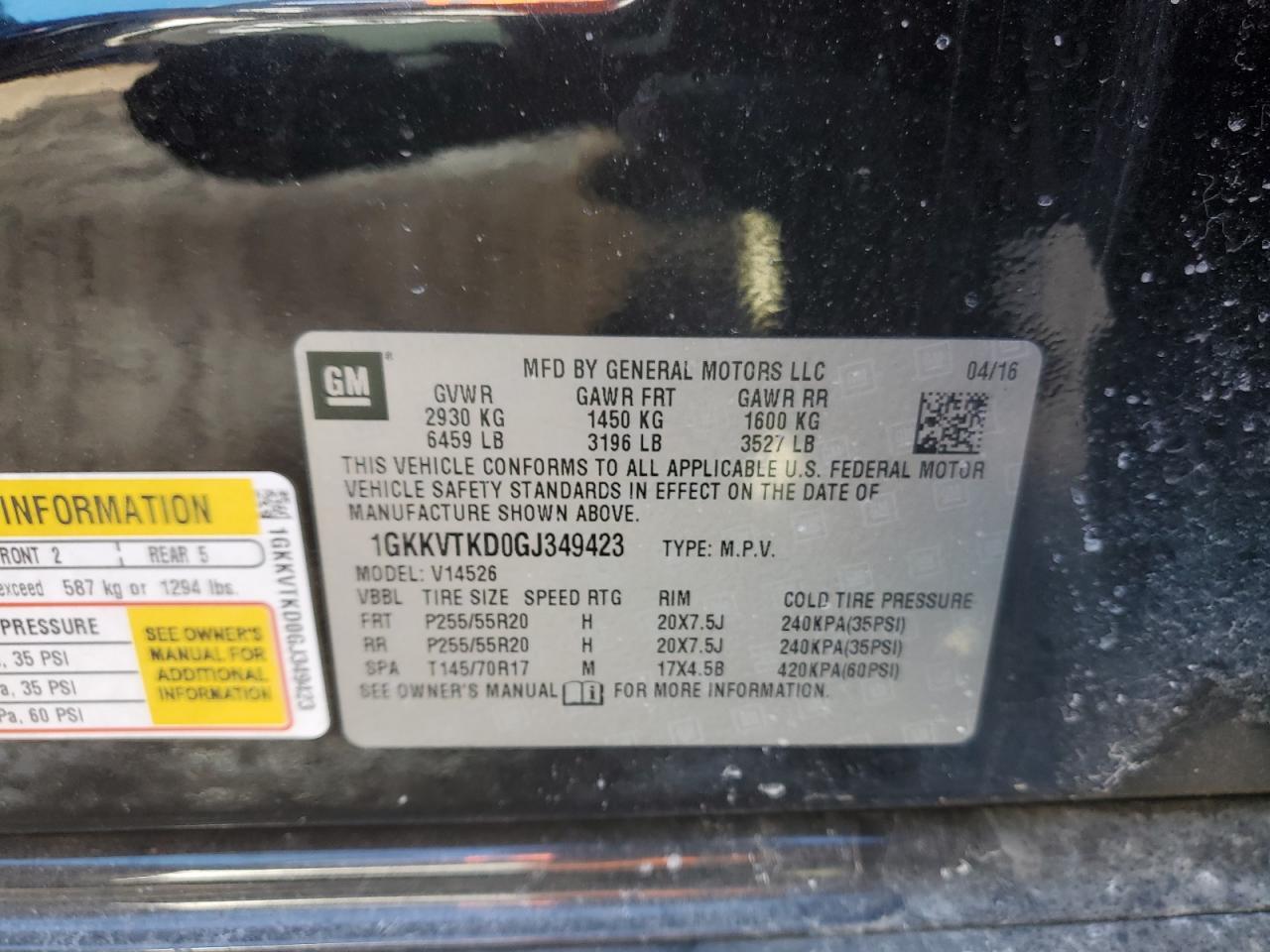 2016 GMC Acadia Denali