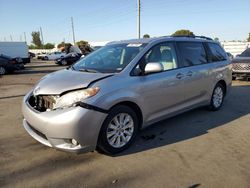 Toyota Sienna xle salvage cars for sale: 2011 Toyota Sienna XLE