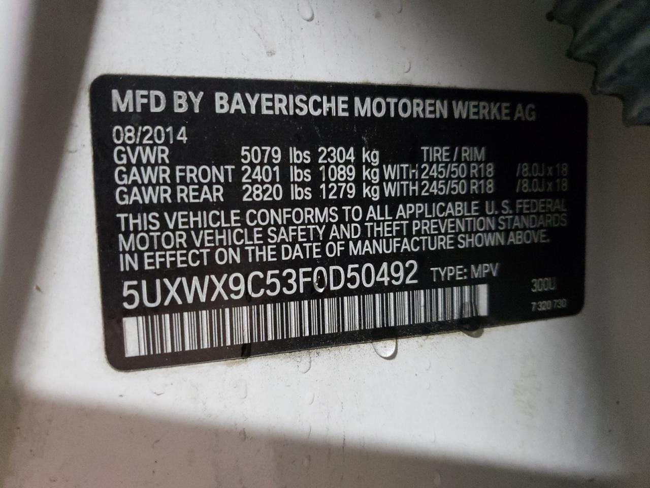 2015 BMW X3 Xdrive28i