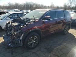 Vehiculos salvage en venta de Copart New Britain, CT: 2017 Toyota Highlander LE