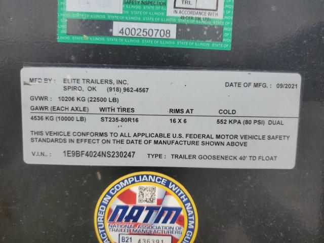 2022 Elite 2021 Elite Flatbed Trailer