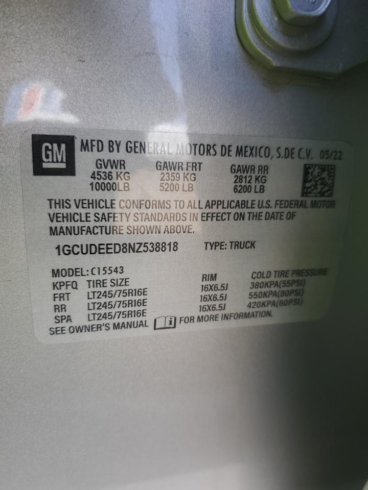 2022 Chevrolet Silverado K1500 rst