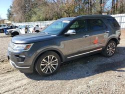 Salvage cars for sale from Copart Knightdale, NC: 2018 Ford Explorer Platinum
