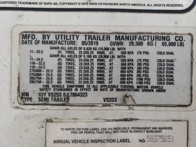 2022 Utility VS2DX DRY Van Trailer