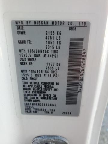 2016 Nissan NV200 2.5S