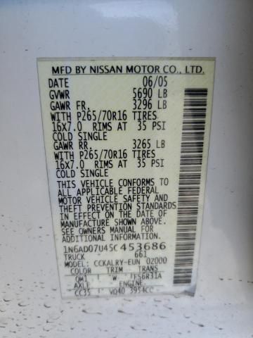 2005 Nissan Frontier SE