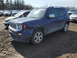 Jeep salvage cars for sale: 2017 Jeep Renegade Limited