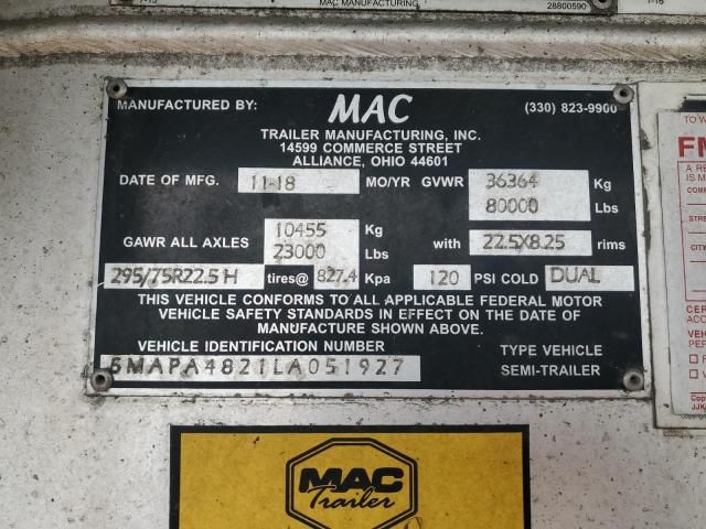 2020 MAC Flatbed Trailer