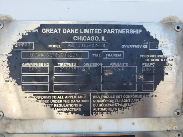 2008 Great Dane SSL-1312-02028 DRY Van Trailer