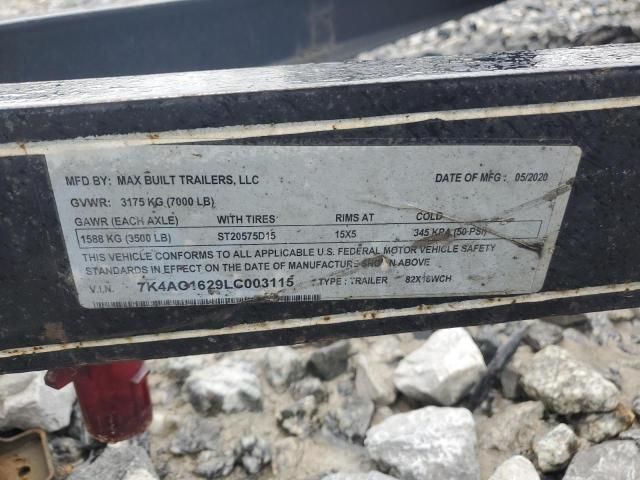 2020 Utilimaster 2020 Max Built 82X16WCH Equipment Trailer