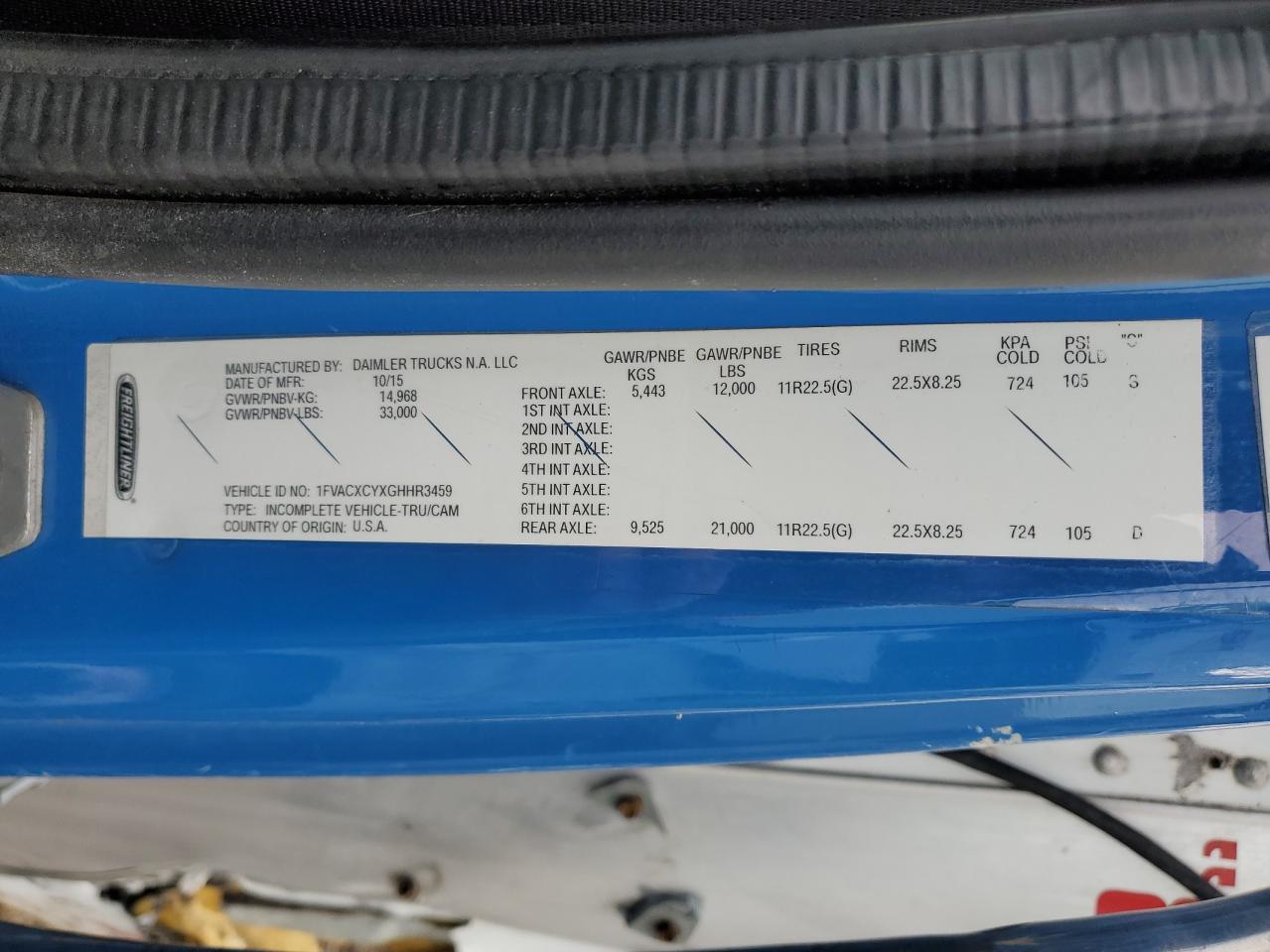 2016 Freigliner 2016 Freightliner Business Class M2 Refrigerated T