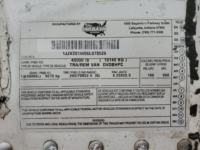 2006 Wabash 28 DRY Van Trailer