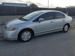 Vehiculos salvage en venta de Copart Orlando, FL: 2007 Honda Civic Hybrid