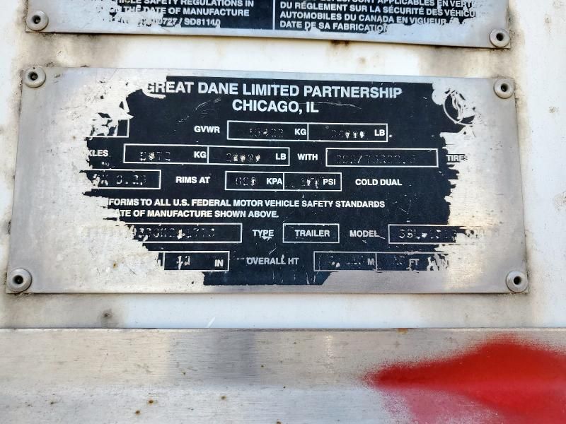 2008 Great Dane 28 DRY Van Trailer