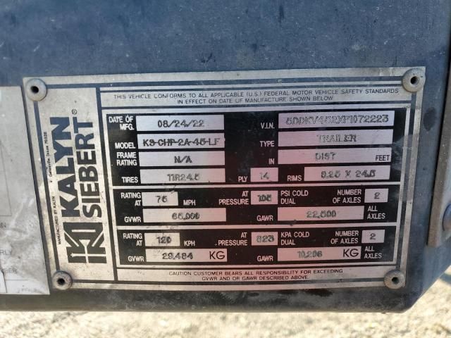 2022 Kaly Siebert KS-CHP-2A-45LF Live Bottom Trailer