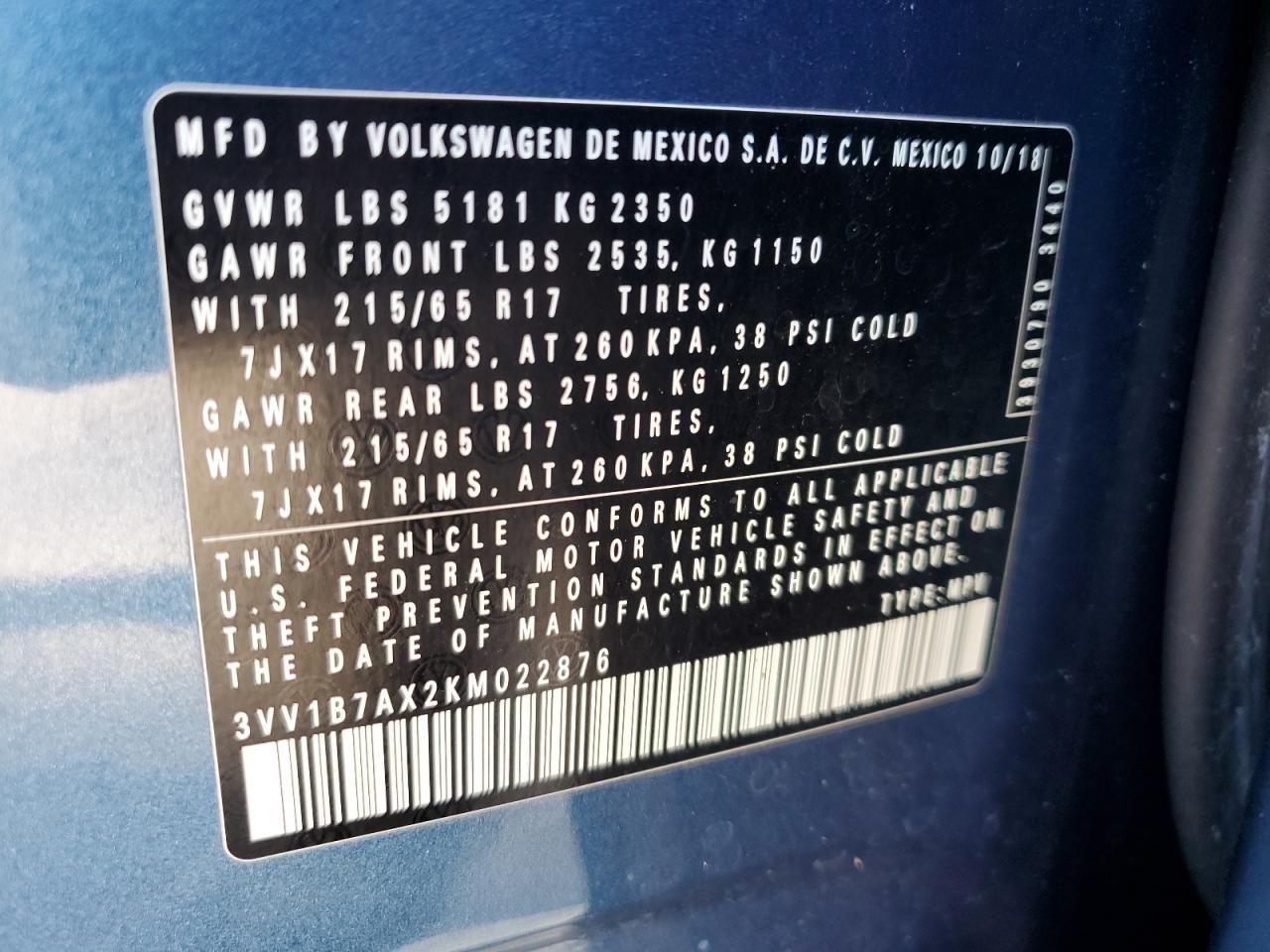 2019 Volkswagen Tiguan s