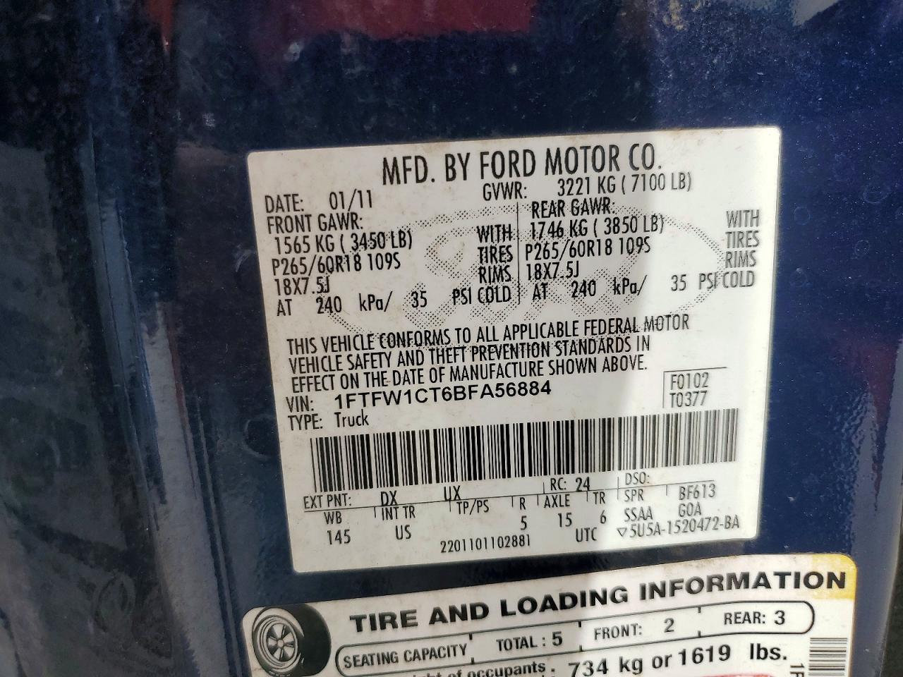 2011 Ford F150 Supercrew