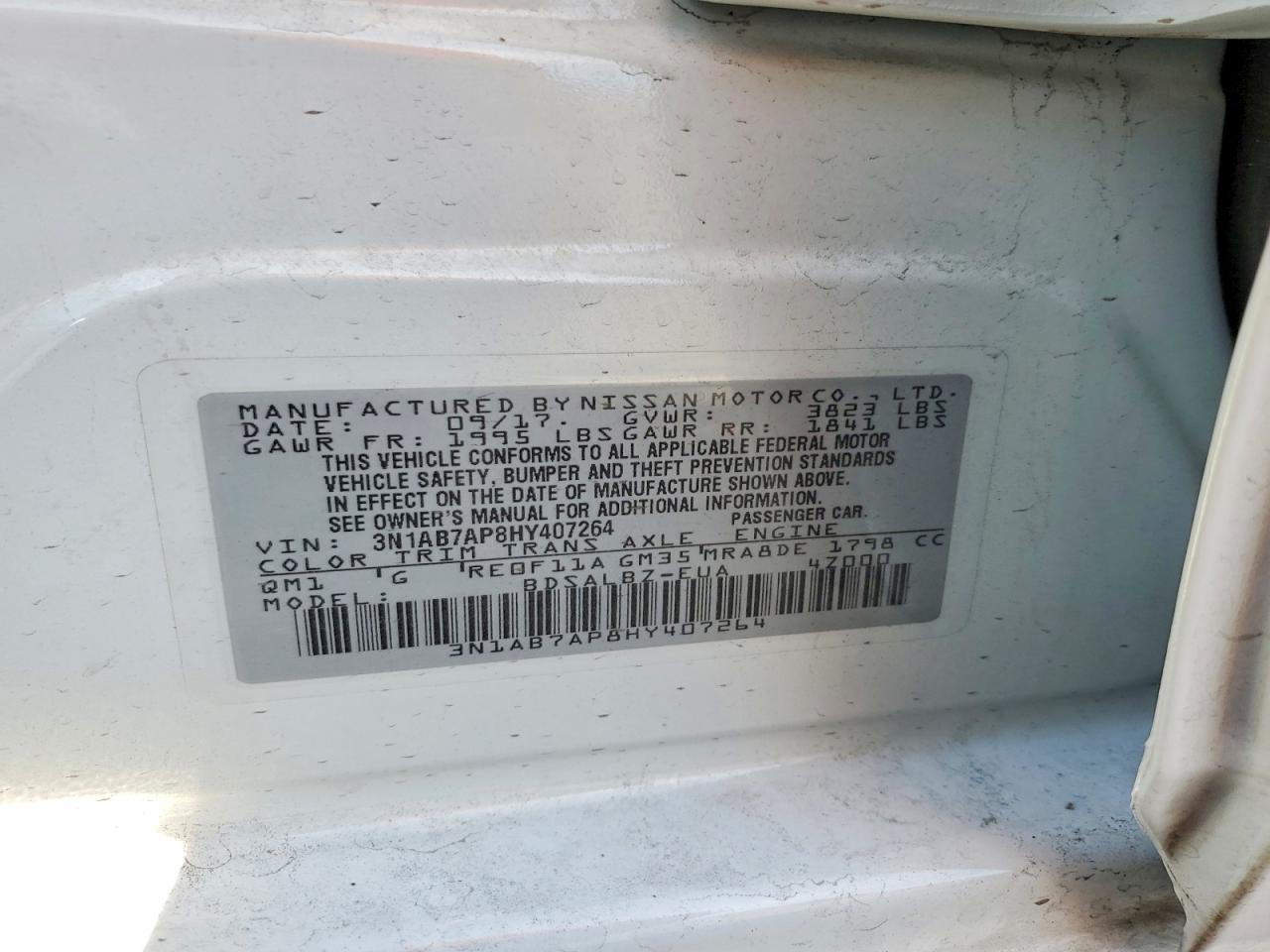 2017 Nissan Sentra s