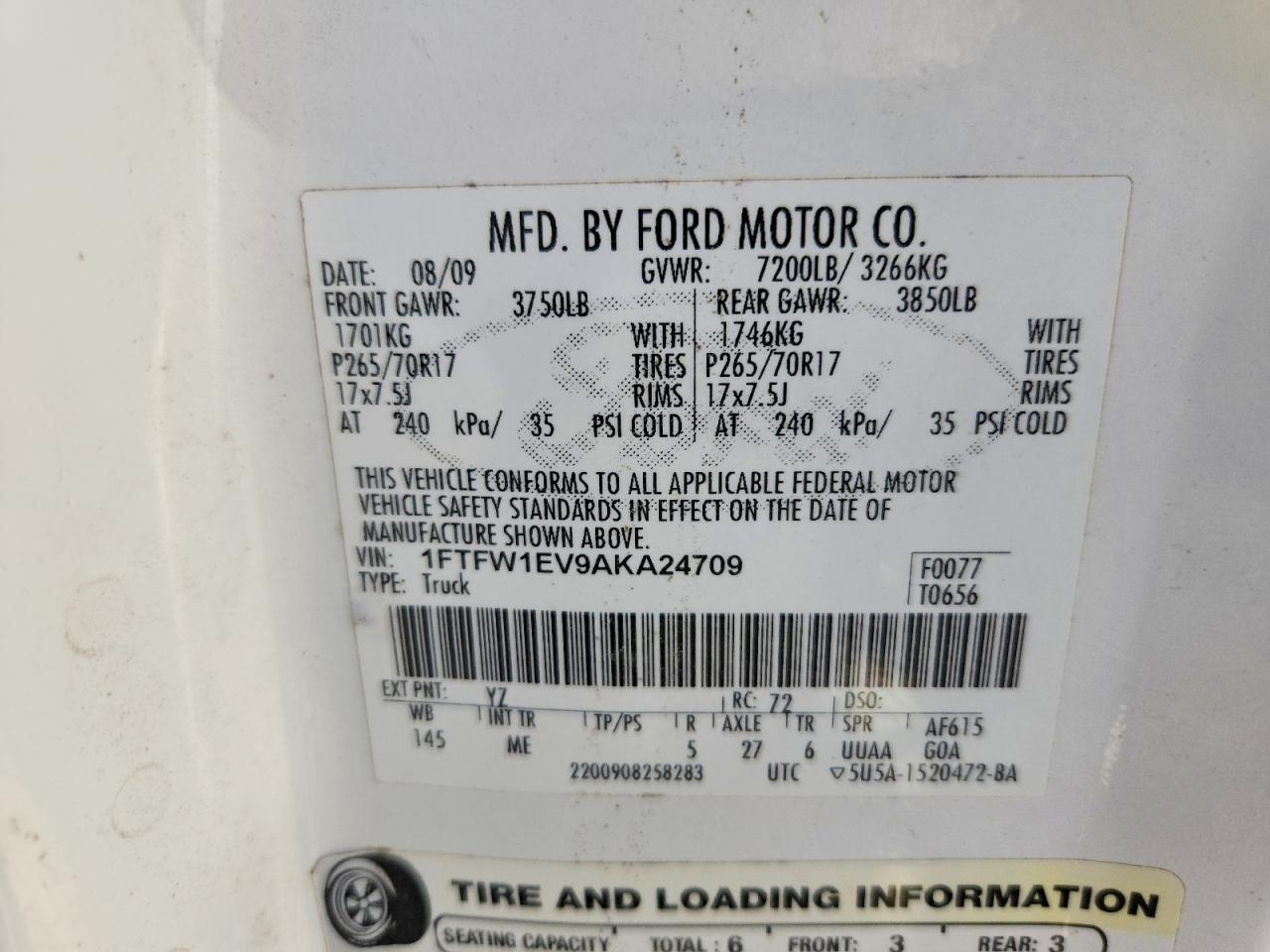 2010 Ford F150 Supercrew