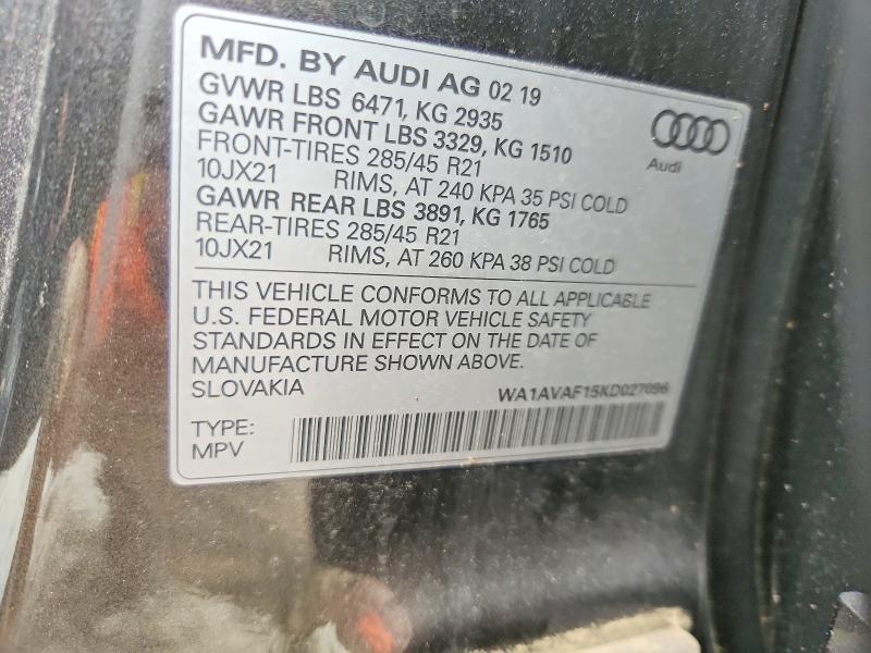 2019 Audi Q8 Premium