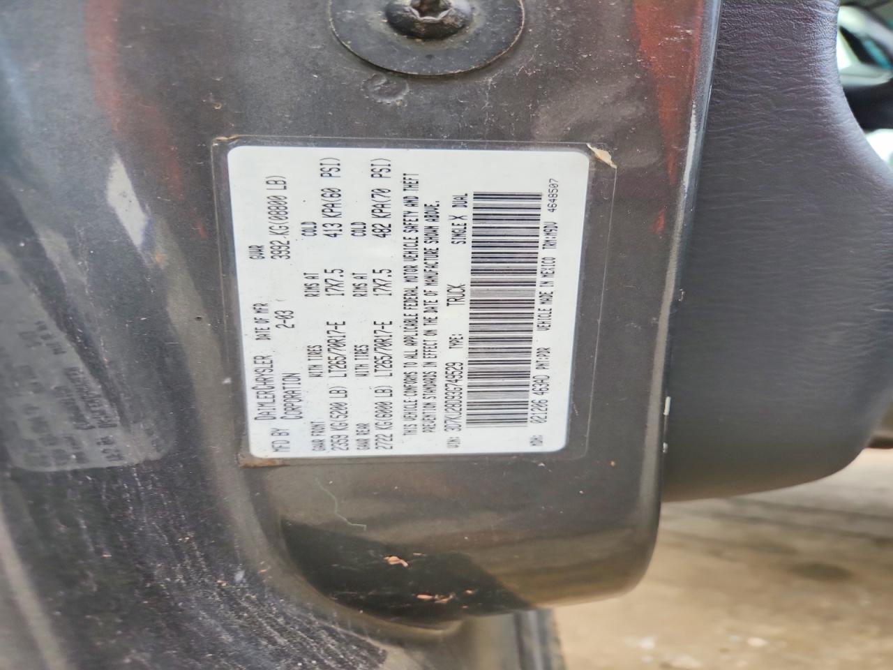 2003 Dodge RAM 2500 ST