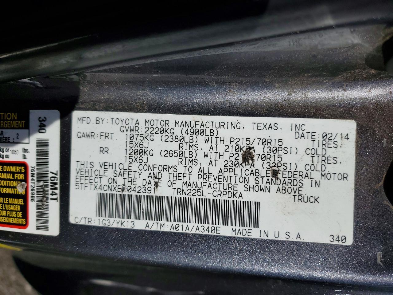 2014 Toyota Tacoma Base