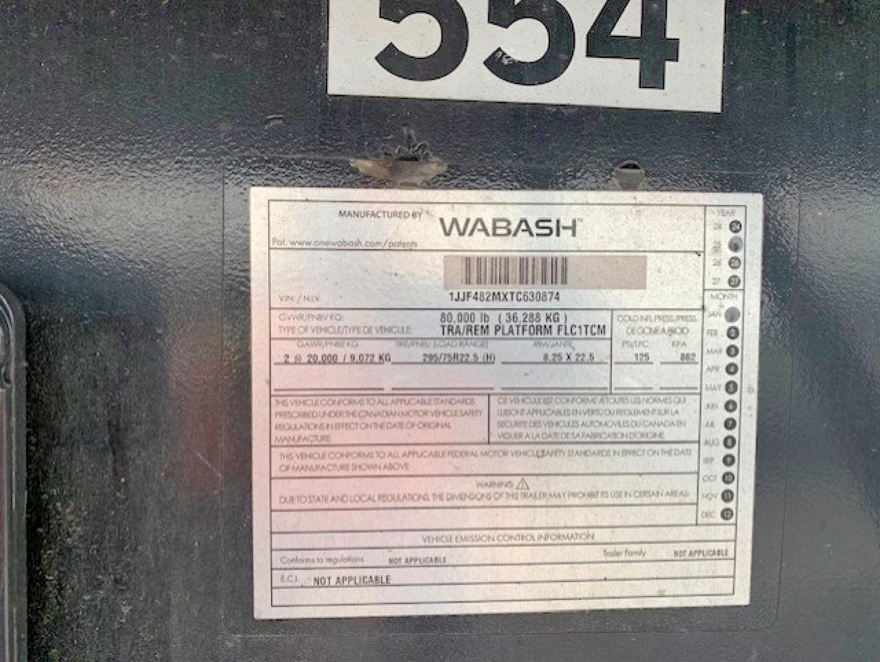 2026 Wabash FLC1TCM Flatbed Trailer