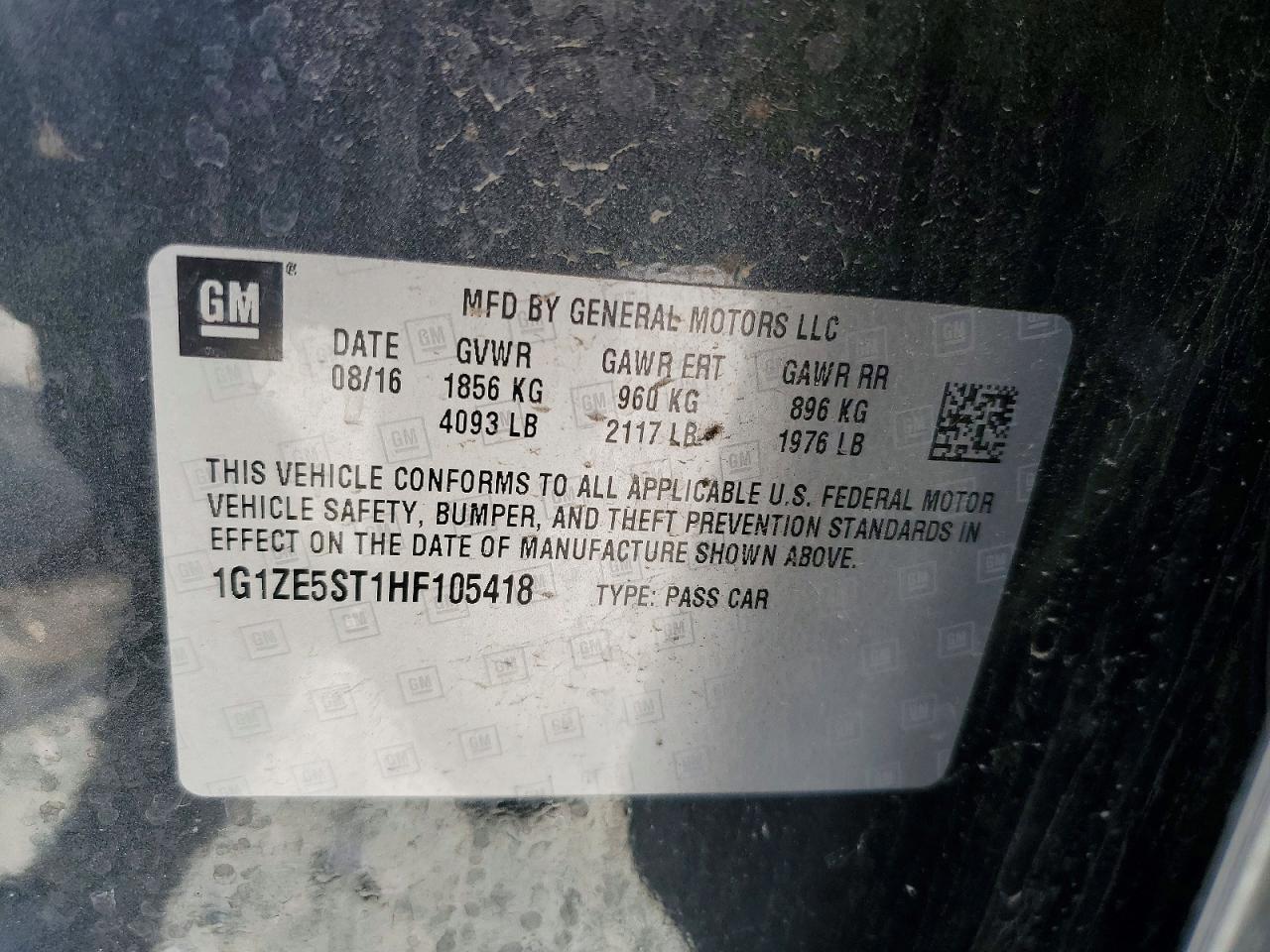 2017 Chevrolet Malibu lt