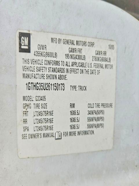 2006 GMC Savana 3500 Utility / Service Van