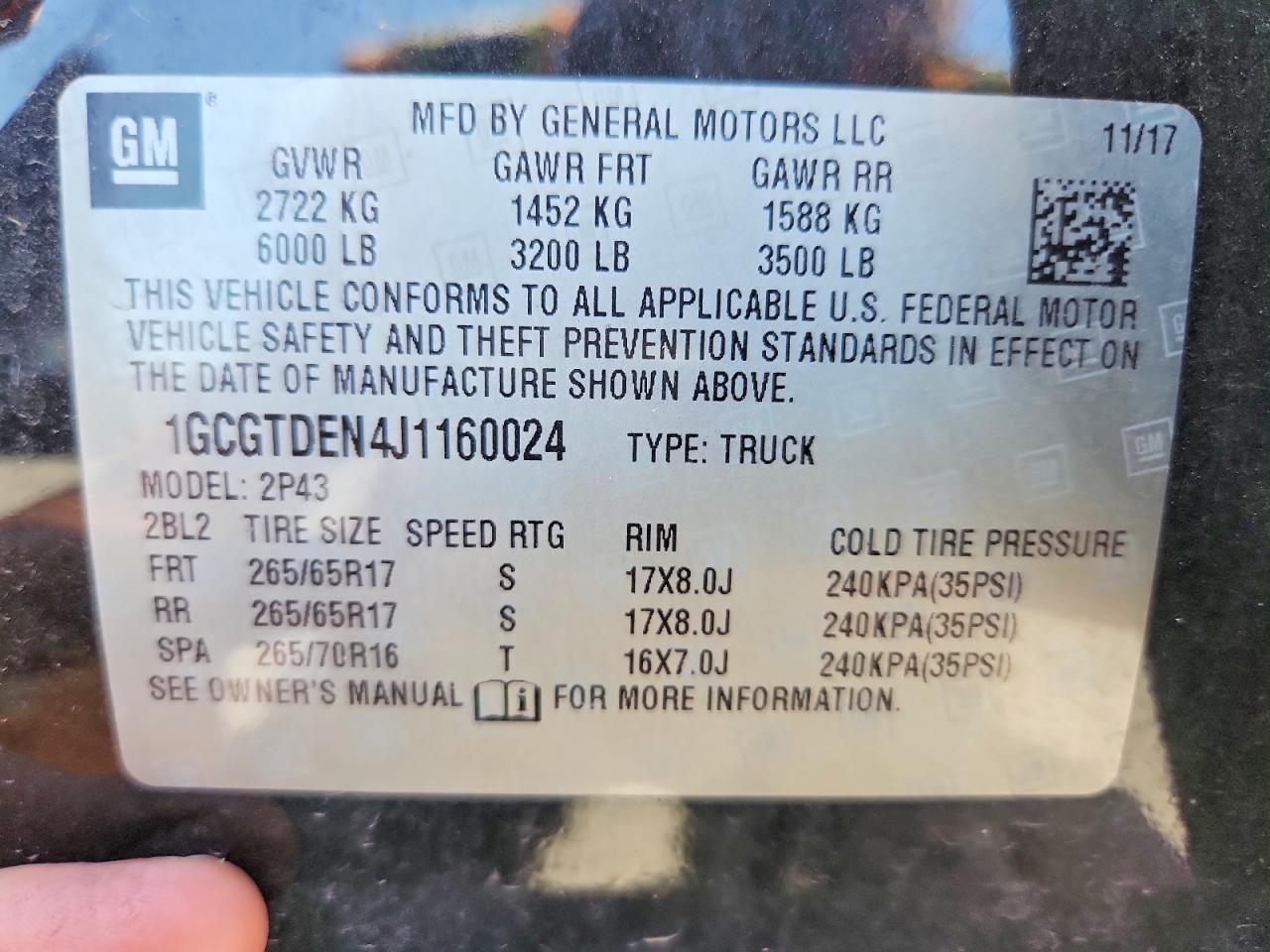 2018 Chevrolet Colorado Z71