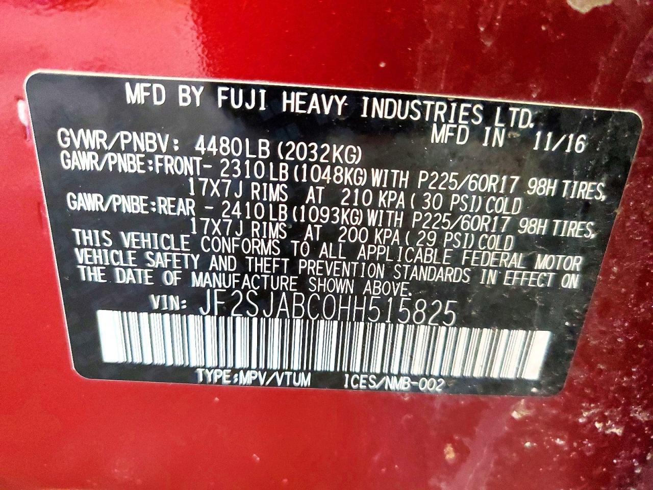 2017 Subaru Forester 2.5i