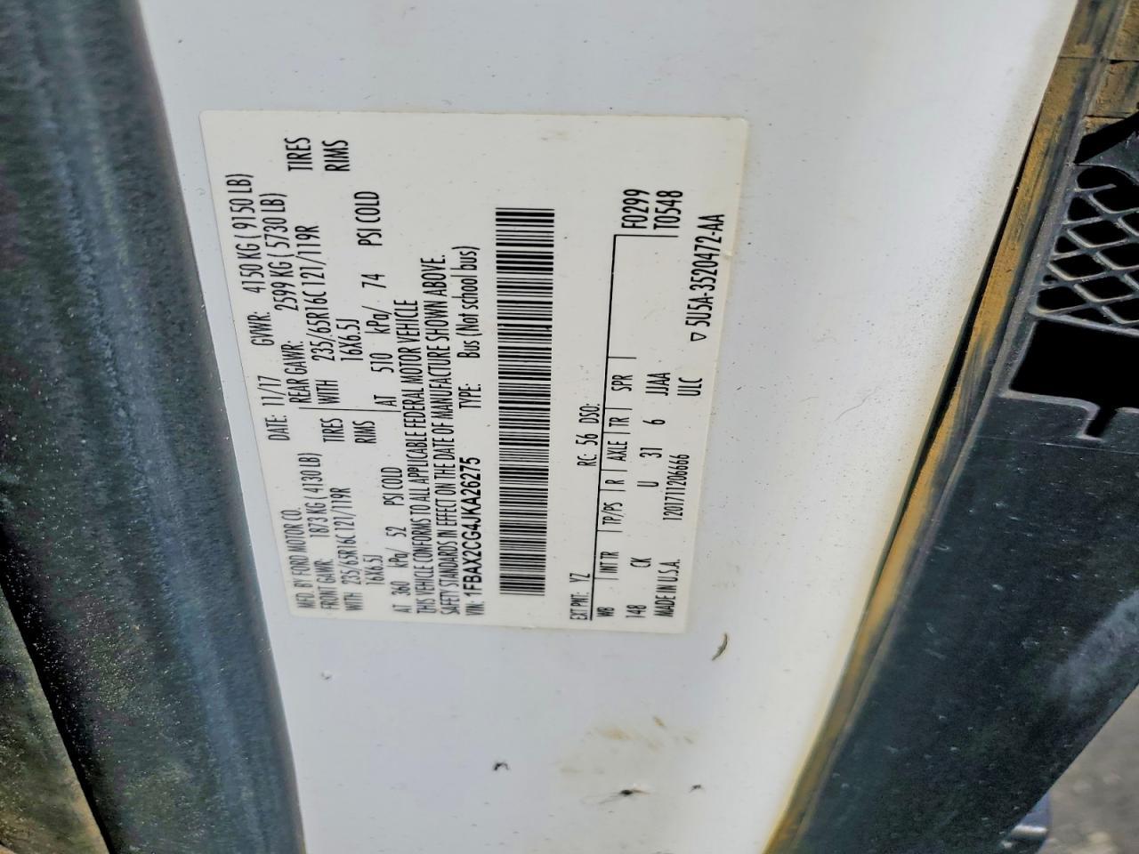 2018 Ford Transit T-350