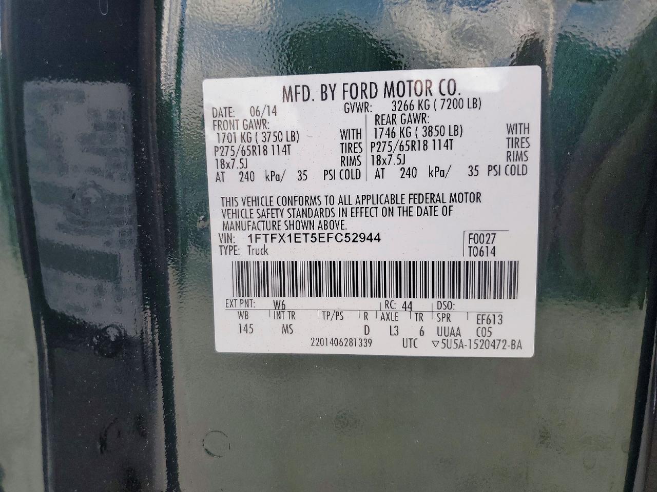 2014 Ford F150 Super cab