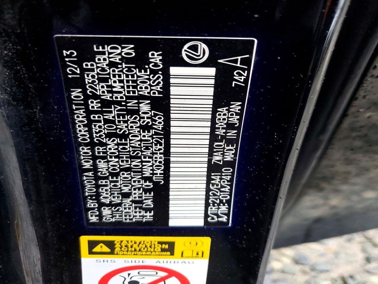 2014 Lexus Ct 200h Base