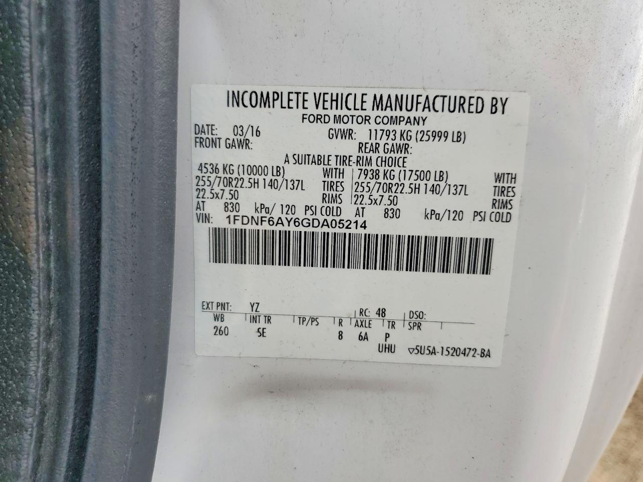 2016 Ford F650 Super Duty BOX Truck